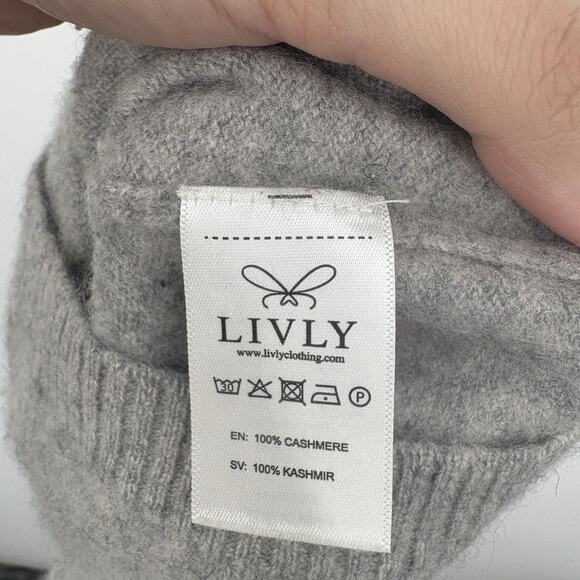 Livly V Neck Cashmere Cardigan Sweater 6-9 Months Soft Classic Scandi Luxury - Picture 3 of 6